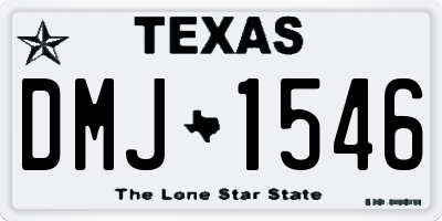 TX license plate DMJ1546
