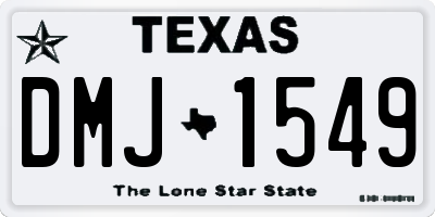 TX license plate DMJ1549