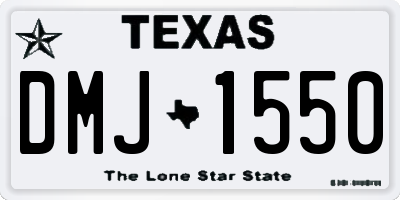 TX license plate DMJ1550