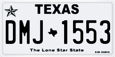 TX license plate DMJ1553