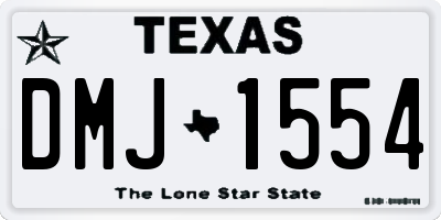 TX license plate DMJ1554