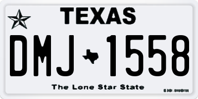 TX license plate DMJ1558
