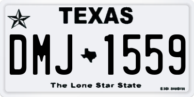 TX license plate DMJ1559