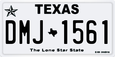 TX license plate DMJ1561