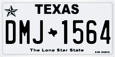 TX license plate DMJ1564