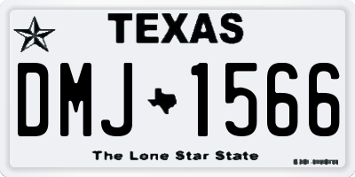 TX license plate DMJ1566