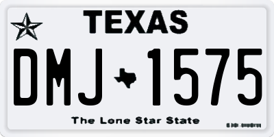 TX license plate DMJ1575