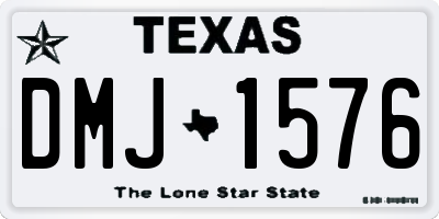 TX license plate DMJ1576