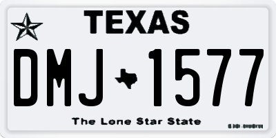 TX license plate DMJ1577