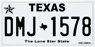 TX license plate DMJ1578