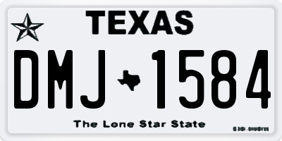 TX license plate DMJ1584