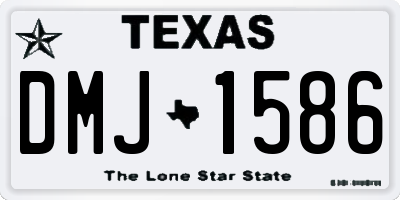 TX license plate DMJ1586