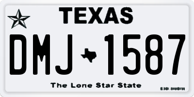 TX license plate DMJ1587