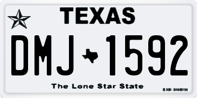 TX license plate DMJ1592