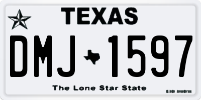 TX license plate DMJ1597