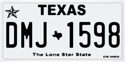 TX license plate DMJ1598