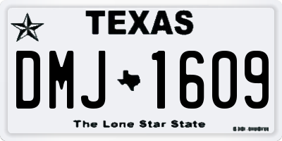 TX license plate DMJ1609