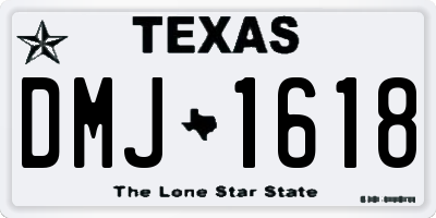 TX license plate DMJ1618