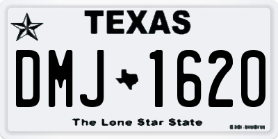TX license plate DMJ1620