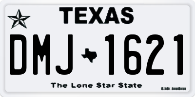 TX license plate DMJ1621