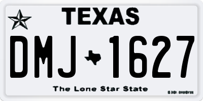 TX license plate DMJ1627