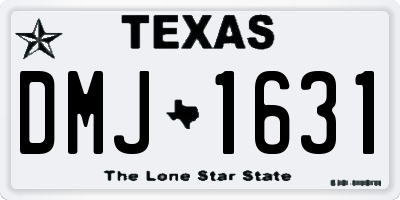 TX license plate DMJ1631