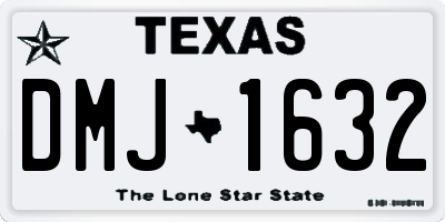 TX license plate DMJ1632