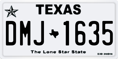 TX license plate DMJ1635