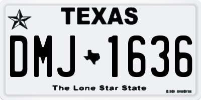 TX license plate DMJ1636