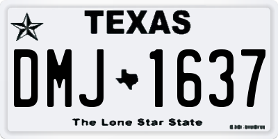 TX license plate DMJ1637