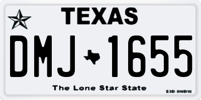 TX license plate DMJ1655