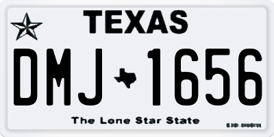 TX license plate DMJ1656