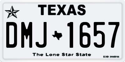 TX license plate DMJ1657