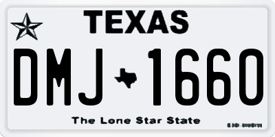 TX license plate DMJ1660