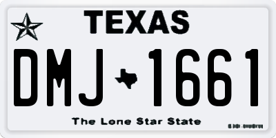 TX license plate DMJ1661