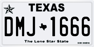 TX license plate DMJ1666