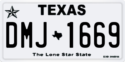 TX license plate DMJ1669