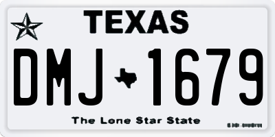 TX license plate DMJ1679