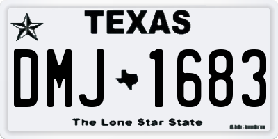 TX license plate DMJ1683
