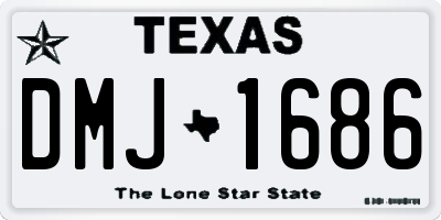 TX license plate DMJ1686