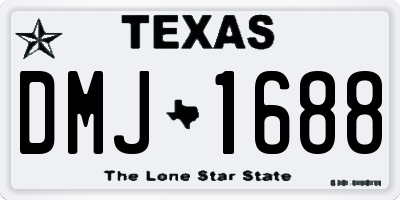 TX license plate DMJ1688