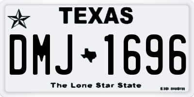TX license plate DMJ1696