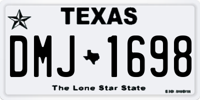 TX license plate DMJ1698
