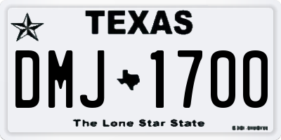 TX license plate DMJ1700