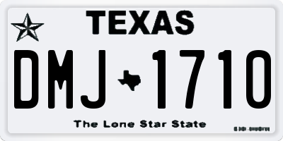TX license plate DMJ1710