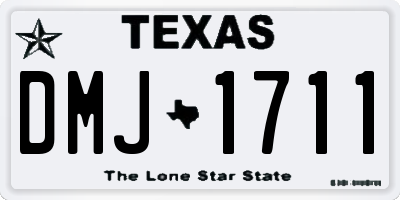 TX license plate DMJ1711