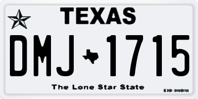 TX license plate DMJ1715