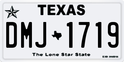 TX license plate DMJ1719