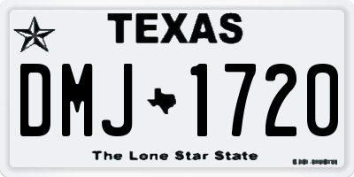 TX license plate DMJ1720