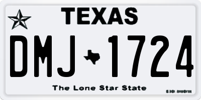 TX license plate DMJ1724
